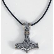 etNox hard and heavy - Gothic Halsband - Thor's Hammer - för  guld/silver