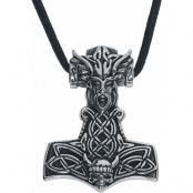 etNox hard and heavy Halsband - Thor's Hammer - för  silverfärgad