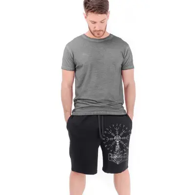 Outer Vision Shorts - Thor Hammer Man's Bermudas - S XXL - för Herr - svart