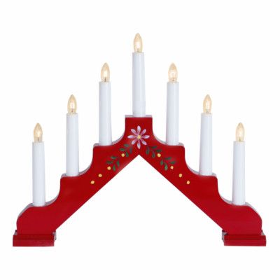 Adventsljusstake Röd