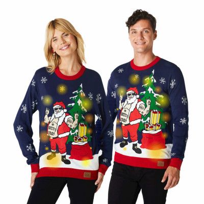 Biker LED Jultröja - Medium