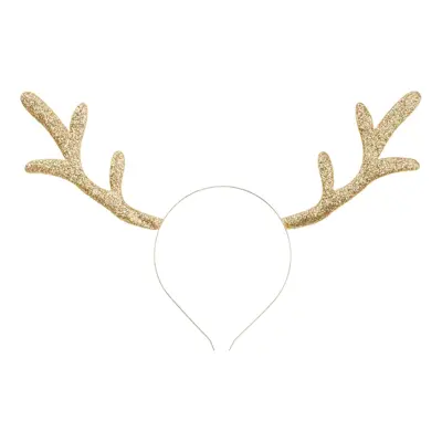 Diadem Renhorn Glitter/Guld - One size