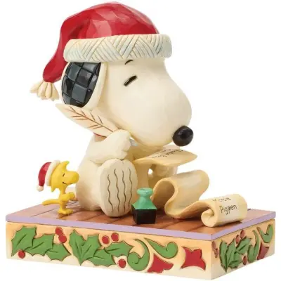 Die Peanuts Samlingsfigurer - Snobben & Woodstock - Kära tomten - för None - flerfärgad