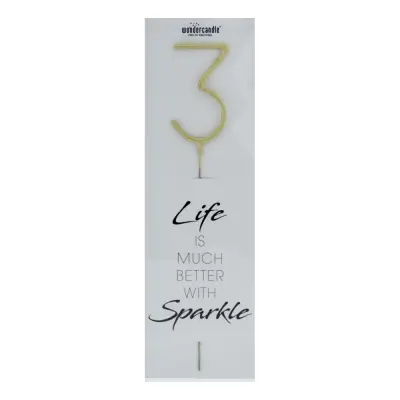 Gigantiskt Sifferbloss Guld - Siffra 3