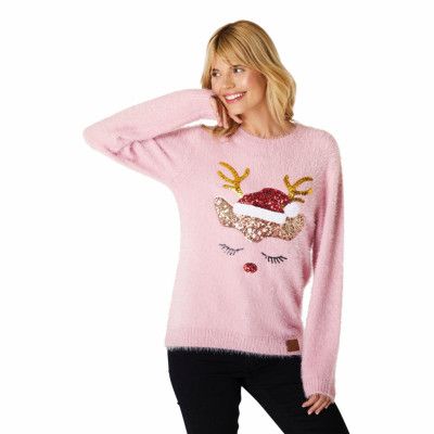 Glitter Ren Jultröja - Medium