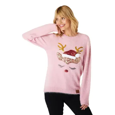 Glitter Ren Jultröja - Small