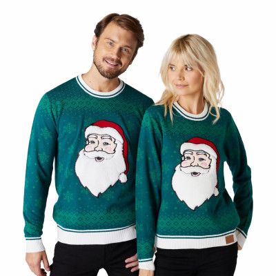Grön Julnisse Jultröja - Large