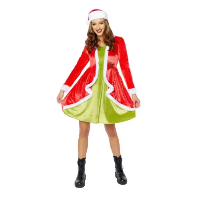 Grinchen Klänning Maskeraddräkt - X-Large