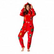 Hohoho Röd Onesie Dam - XX-Large