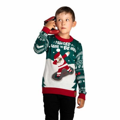 I Paused My Game Jultröja för Barn - 10-12 år (146/152)