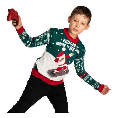 I Paused My Game Jultröja för Barn - Large