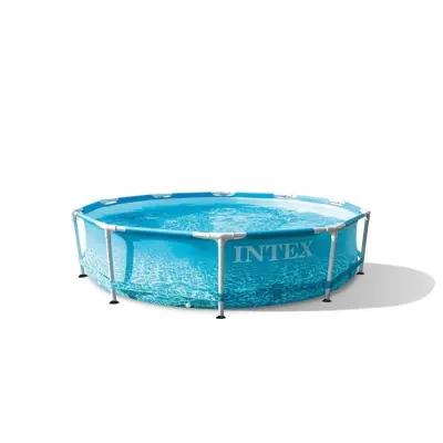INTEX Beachside Metal Frame Pool Set (inkl pump) 4485l - INTEX -  Leksaksaffären
