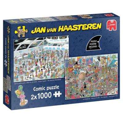 Jan van Haasteren Give us some space&All dressed up 2-pack Pussel 1000 bitar - Jan Van Haasteren -  Leksaksaffären