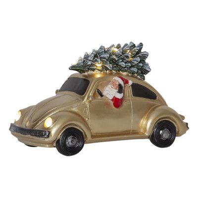 Juldekoration Tomtens Guldiga Bil LED