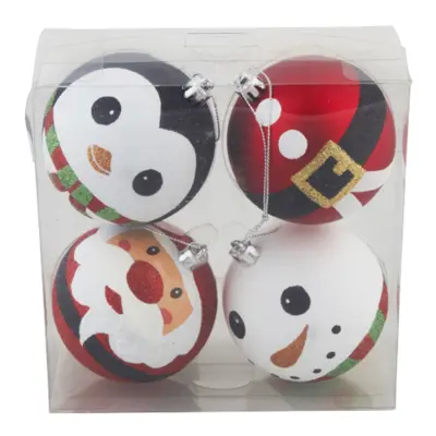 Julgranskulor Glitter - 4-pack