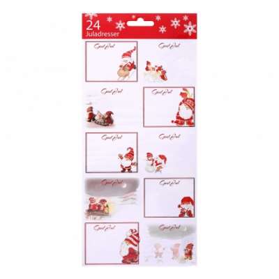 Julklappsetiketter - 24-pack