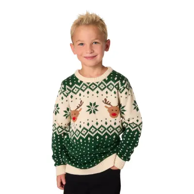 Julren Retro Grön Jultröja för Barn - 2-4 år (98/104)