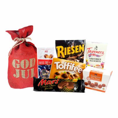 Julsäck Röd med Chokladgodis - 1147 gram