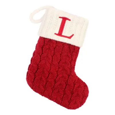 Liten Julstrumpa med Bokstav - Bokstav L