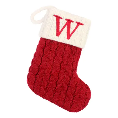Liten Julstrumpa med Bokstav - Bokstav W
