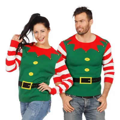 Jultröja Grön Tomtenisse - Large