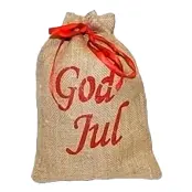 Jutesäck God Jul - 21 x 30 cm