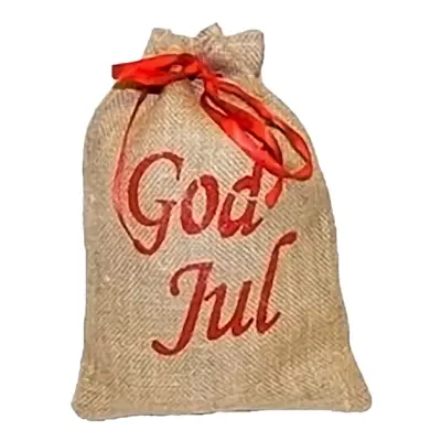 Jutesäck God Jul - 21 x 30 cm