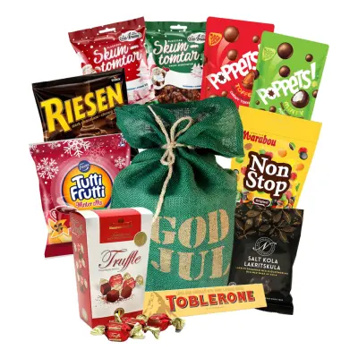 Julsäck Grön med Godis och Choklad - 1440 g