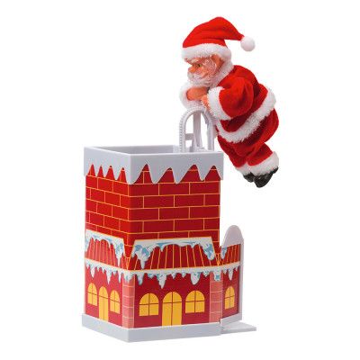 Klättrande Tomte i Skorsten