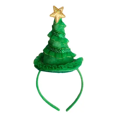 LED Diadem med Julgran - One size