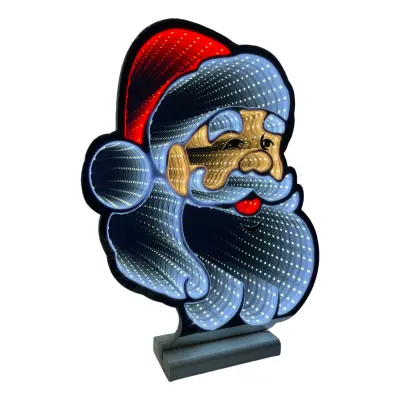 LED-lampa Jultomte med Infinity Mirror-effekt