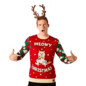 Meowy Christmas LED Jultröja - X-Small