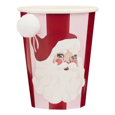 Pappersmuggar Vintage Tomte - 8-pack