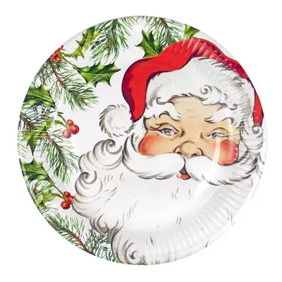 Papperstallrikar Tomte Klassisk - 8-pack