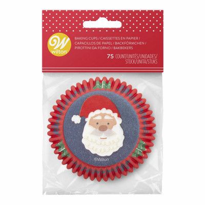 Röda Muffinsmorfar med Tomte - 75-pack