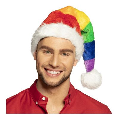 Regnbågsfärgad Tomteluva - One size