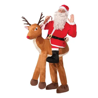 Ridande Tomte på Ren Maskeraddräkt - One size