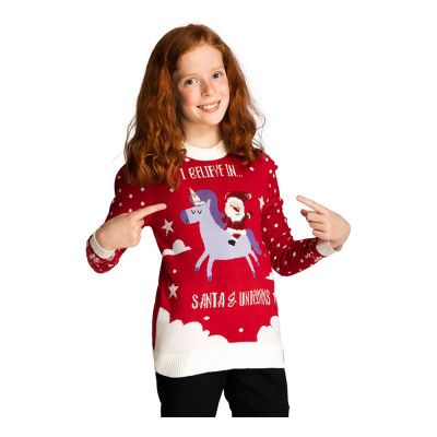 Santas & Unicorns Jultröja för Barn - X-Large