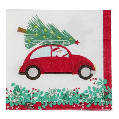 Servetter Julbil - 16-pack