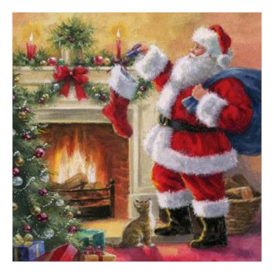 Servetter Tomte-Julstrumpa - 20-pack