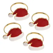 Servettring Tomteluva i Metall - 4-pack