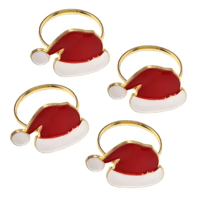 Servettring Tomteluva i Metall - 4-pack