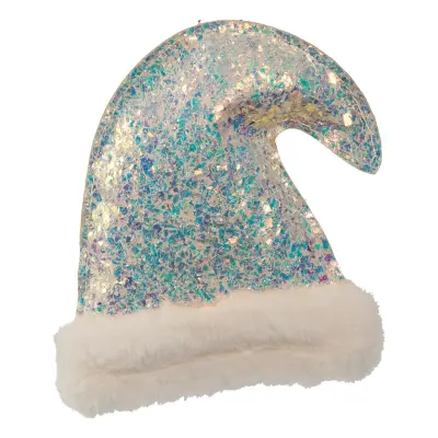 Silver Glittrig Tomteluva Julgranskula