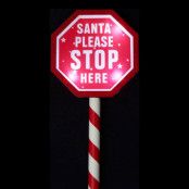 Skylt Santa Please Stop Here