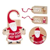 Skyltar i Trä Santa