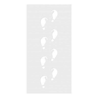 Stencil Tomtenisse Fotspår