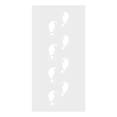 Stencil Tomtenisse Fotspår