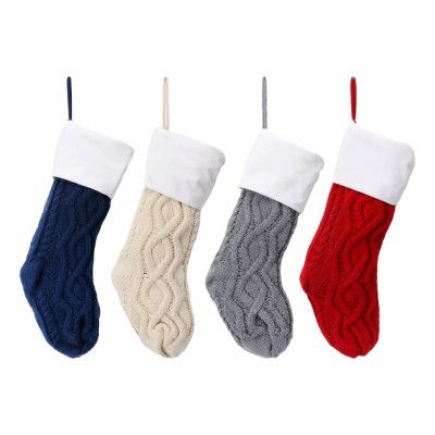 Stickad Julstrumpa - Röd