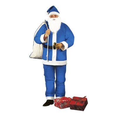 Tomtedräkt Blå - One size