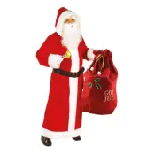 Tomtedräkt Sammet Röd - One size